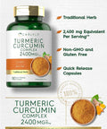 Carlyle Turmeric Curcumin Supplement 2400Mg | 180 Powder Capsules | Herbal Formula | Non-Gmo, Gluten Free