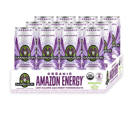 Sambazon Organic Amazon Energy Drink, Original Acai Berry, 12 Ounce (Pack of 12)