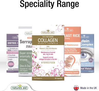 Natures Aid Collagen Beauty Formula (with Vitamin C Zinc & B-Vitamins) 90 Capsules
