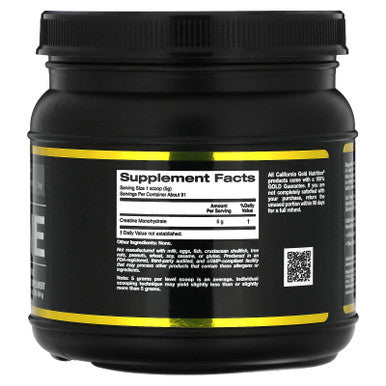California Gold Nutrition, Creatine Powder, Micronized, Muscle And Strength Support, Creatine Monohydrate, No Gluten, No Gmos, No Soy, Unflavored, 16 Oz (454 G)