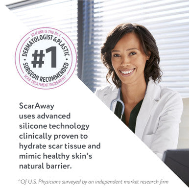 Scaraway Acne Scar Treatment, Clear Silicone Scar Gel, 100% Medical-Grade, Helps Improve Size, Color & Texture Of Post-Acne Hypertrophic & Keloid Scars On Face & Body, Water Resistant, 15 Grams