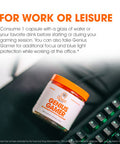 Genius Gamer, Gaming Focus Supplement, 80 Pills - E Nootropic Performance Booster - Boost Brain & Mental Clarity, Reaction Time & Concentration - Blue Light Support with Lutemax