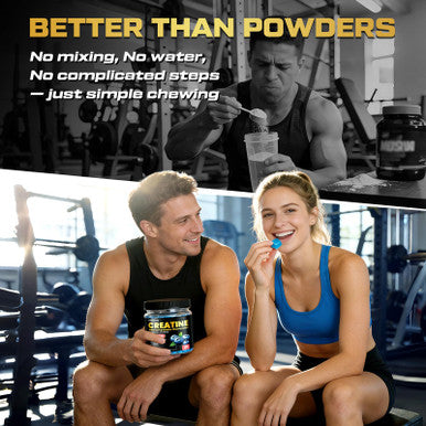 Loiomay Creatine Gummies For Men & Women 5-In-1 Complex With Taurine L-Carnitine Vitamin B12 & B6 Support Muscle Recovery 5G Creatine Monohydrate Gummies Post & Pre Workout Supplements 120 Count