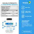 Renew Actives L-Arginine Supplement For Improved Strength - Essential For Protein Synthesis - Helps Promote Physical Performance - 120 Tablets