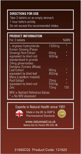 natures aid Active Man Tablets Pack of 60 Tablets