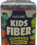 Built Nature Kids Fiber Gummies, Daily Chicory Root Fiber Supplement, Plant Based, Non-Gmo, For Digestive And Intestinal Gut Health, Low Sugar Prebiotic Fiber Gummy For Children, Strawberry Flavored, 60 Gummies