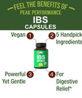 Usda Organic Ibs Capsules For Relief, Ingestion, Bloating, Gas. Irritable Bowel Supplement With 5 Handpicked Organic Ingredients