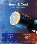 Renpho Massage Gun Deep Tissue With Heat And Cold Fsa Hsa Eligible Percussion Muscle Massage Gun Bluetooth Handheld Massager Gun Power+ Thermacool