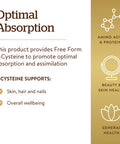 Solgar L-Cysteine 500 Mg 90 Vegetable Capsules - Free Form Amino Acid - Keratin Support For Skin Hair & Nails - Glutathione Support - Vegan Gluten Free Dairy Free Kosher - 90 Servings