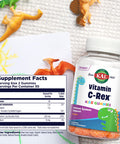 KAL Vitamin C-Rex Kids' Gummies, Vitamin C Gummies for Kids, Healthy Immune, Bone, Muscle & Skin Support Vitamin C Gummy, Vegan, Gluten , 60 Day , 30 Servings, 60 Gummies
