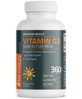 Bronson Vitamin D3 5,000 Iu (125 Mcg) 1 Year Supply For Healthy Muscle Function And Immune Support, Non-Gmo, 360 Tablets