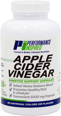 Performance Inspired Nutrition Apple Cider Vinegar Natural Capsules Supports Healthy Weight Loss Blood Sugar Immune System Water Balance Big 180 Count