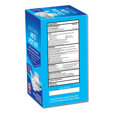 Rite Aid Neti Pot Nasal Rinse Kit with 30 Salt Packets - 1 Kit | Sinus Rinse for & Children | Sinus Relief | Allergy Relief Saline Solution | Nasal Rinse | Sinus Relief Rinse Kit