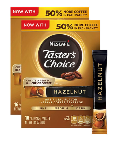 Nescafe Taster's Choice, House Blend Instant Coffee Single Serve Sticks, 18 Count