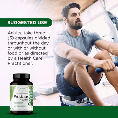 Emerald Labs Prostate Health - Prostate Support Supplement With Saw Palmetto, Lycopene, Stinging Nettle & More - Vegan & Gluten-- 90 Vegetable Capsules (30-Day Supply)