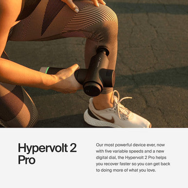 Hyperice Hypervolt 2 Pro and Heated Head - Featuring Quiet Glide Technology - Handheld Percussion Massage Gun | 5 Speeds 5 Interchangeable Heads | Helps Relieve Sore Muscles and Stiffness