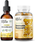 Wild & Organic Mullein Drops 2 Oz & Immune Support Gummies