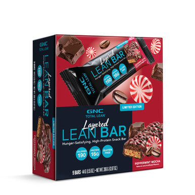 Gnc Total Lean Layered Lean Bar - Peppermint Mocha - 9 Bars