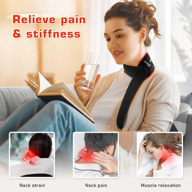 Red Light Therapy Belt For Neck, Near Infrared Light Therapy Belt Wearable Infrared Neck Wrap With Timer Infrared Belt For Chin Firming And Pain Relief Body Neck Hand Wrist Legs For Women Men