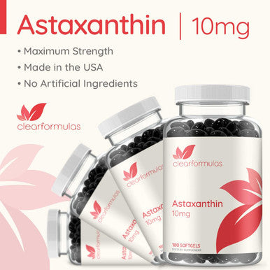 Algae Based Astaxanthin Supplement - Rapid Release Astaxanthin 10Mg Non-Gmo Super Potent Antioxidant And Carotenoid For Skin Immunity And Eye Health Support - Made In A Cgmp Us Lab (6 Month Supply)