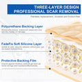 Silicone Scar Sheets,Silicone Scar Tape,Scar Tape For Surgical Scars,C-Section,Tummy Tuck,Keloid Bump Removal (1.6"X 19.7", 3 Rolls-Total 1.5M, Three-In-One Version, Pink/Beige/Clear)