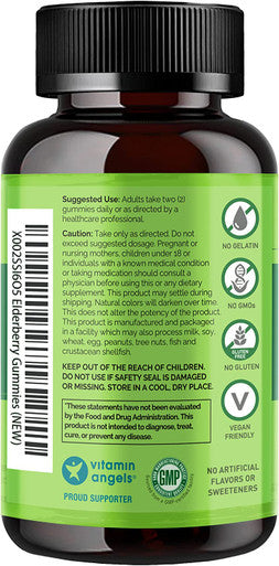 NATURELO Elderberry Gummies Ãƒâ€šÃ¢â‚¬â€œ Immune Support with Sambucus Elderberry + Vitamin C + Zinc Ãƒâ€šÃ¢â‚¬â€œ Certified Organic, 60ct