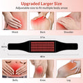 Red Light Therapy Belt, Wireless Rechargeable Infrared Light Therapy Device With Massage And Timer, Wearable 660Nm&850Nm Red Light Therapy Wrap Belt For Body Pain Relief 8.4 48