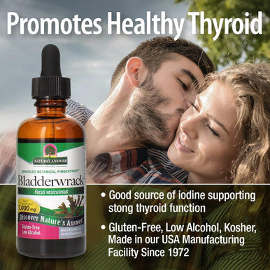 Nature'S Answer Bladderwrack Thallus with Organic Alcohol 2-Fluid Ounces | Natural Immune Booster | Supports Digestion | Promotes a Healthy Thyroid