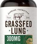 Grass Fed Beef Lung Capsules With Liver | 600Mg | 250 Count | Non-Gmo, Pasture Raised | By Herbage Farmstead