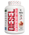 PERFECT SPORTS Diesel 100% New Zealand Whey Protein Isolate Stevia Sweetened No Artificial Ingredients Keto 0g Carb 0g Fat 27g Protein 5 Pounds Salted Caramel
