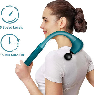 Massage Gun With Extension Handle Deep Tissue Massage Gun For Pain Relief, Muscle Massager For Back Neck Shoulders Waist Legs