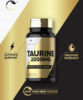 Carlyle Taurine Supplement | 2000mg | 60 Caplets | Vegetarian Non-GMO and Gluten | Advanced Athlete Formula