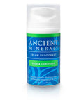 Ancient Minerals Natural Deodorant Cream Sage & Coriander Scent Aluminum-Free Vegan Deodorant for Women and Men with Magnesium Zinc & Vitamin E for Sensitive Skin 2 oz