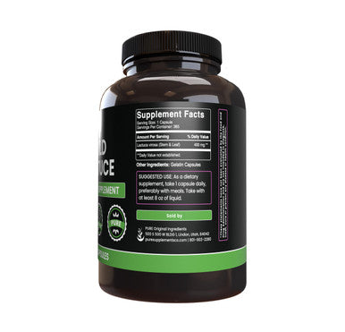 PURE ORIGINAL INGREDIENTS Wild Lettuce (365 Capsules) No Magnesium Or Rice Fillers, Always Pure, Lab Verified