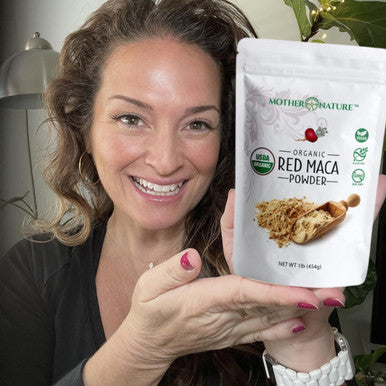 Mother Nature Organics Superfoods for Organic Living Usda Organic Red Maca Root Powder Raw Vegan Hormone Regulation Great Pre Workout Muscle Mass Gain Non Gmo (1Lb)