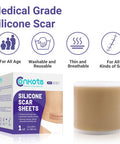 Conkote Silicone Scar Tapes (1.6 X120" Roll-3M), Medical Grade Silicone Scar Sheets, Keloid Bump Removal, Scar Tape For C-Section, Cosmetic Surgical Scars, Stretch Marks, Burn, Acne And Tummy Tuck