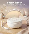 Hazen White Noise Sound Machine For Sleep Portable White Noise Sound Machine With 30 Soothing Sounds 3 Timers Night Light Memory Function For Baby Registry Adults Kids Travel Home Office