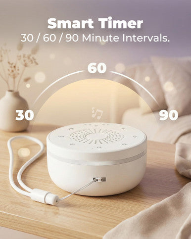 Hazen White Noise Sound Machine For Sleep Portable White Noise Sound Machine With 30 Soothing Sounds 3 Timers Night Light Memory Function For Baby Registry Adults Kids Travel Home Office