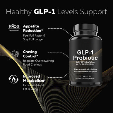 Glp-1 Probiotic - 500M Afu Multi-Strain Probiotic + Prebiotic, For Men & Women ( 30 Capsules-1Pack)