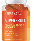 Vegan Superfruit Gummy Beauty Vitamins with Collagen Enhancing Ingredients for Hair Skin and Nails Growth Perfect Vegetable Gummies Alternative for Collagen Pills