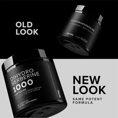 Toniiq Dihydroberberine Supplement Ultra High Potency 1,000mg Formula with GlucoVantage 10:1 Ceylon Cinnamon and 50:1 Milk Thistle Third Party Lab Tested