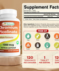 Best Naturals Chromium Picolinate 1000 mcg 120 Tablets (120 Count (Pack of 2))