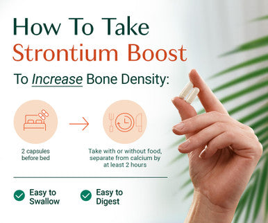 AlgaeCal - Strontium Boost Natural Calcium Supplement for Bone Density Increase Strontium Citrate 680 mg Easy to Swallow for Bone Health & Bone Strength Gluten-Free - 60 Veggie Caps- Made in USA