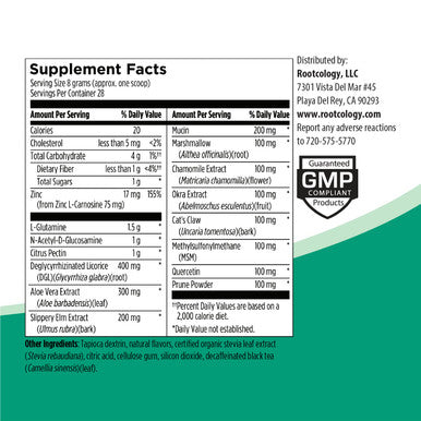 Rootcology Gut R&R For Gastrointestinal Tract Health - Support Intestinal Function And Regularity With Zinc, Licorice, Aloe Vera