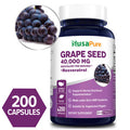 NusaPure Grape Seed Extract 40,000mg per Caps, 200 Vegan Capsules | Standardized, Non-GMO, with Resveratrol