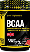 Primaforce BCAA Powder (Watermelon) - 7000MG 2:1:1 BCAAs 30 Servings Post-Workout Recovery Drink with Amino Acids and Real Salt for Men & Women