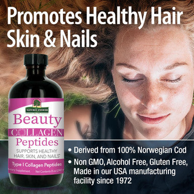 Nature'S Answer Beauty Collagen Peptides 8 Fluid Ounces | Hair Skin & Nail Support | Gluten- | Alcohol- | Non-GMO | Cruelty- | Single Count