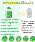 2 Pack Organic Irish Sea Moss Gummies With Black Seed Oil, Chlorophyll - Thyroid, Digestion, Mood, Energy & Immune Support - Women & Men, Adult & Kid - 120 Vegan Gummies