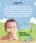 Organifi Kids: Easy Greens - Probiotics For Kids Made With A Delicious Blend Of Vegetables And Superfoods - Plant-Based, Vegan, And No Gluten, Dairy, Or Soy, 15 Servings