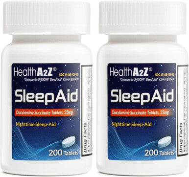 HealthA2Z Nighttime Sleep Aid Doxylamine Succinate 25mg 40 Counts